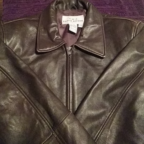 Eddie Bauer Jackets & Blazers - Woman Geniune Leather Jacket